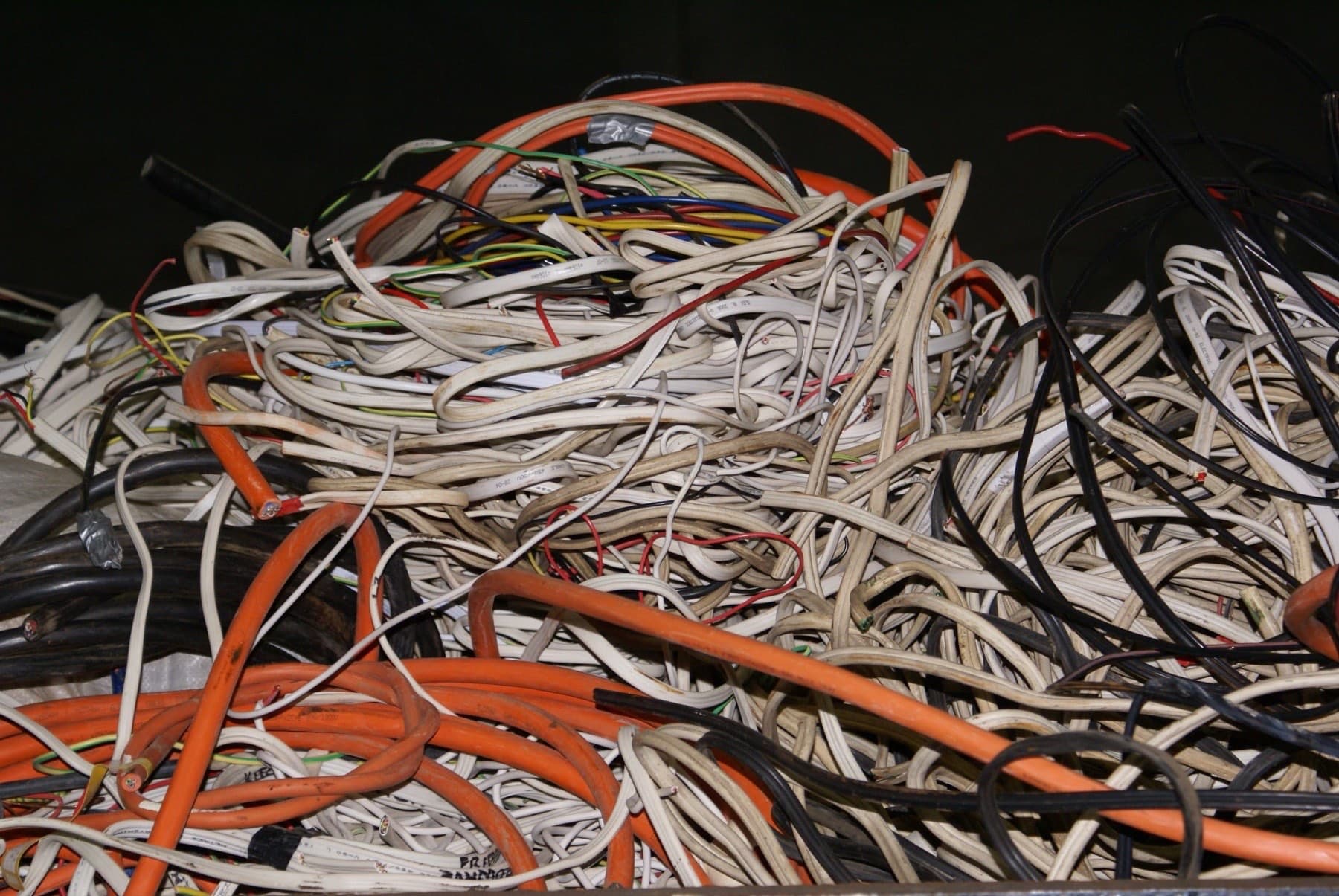 Scrap insulated cable at the Perth Metal Recyclers yard